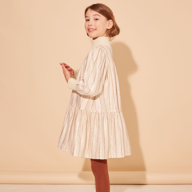 Word Of Mouth Dress - White & Gold