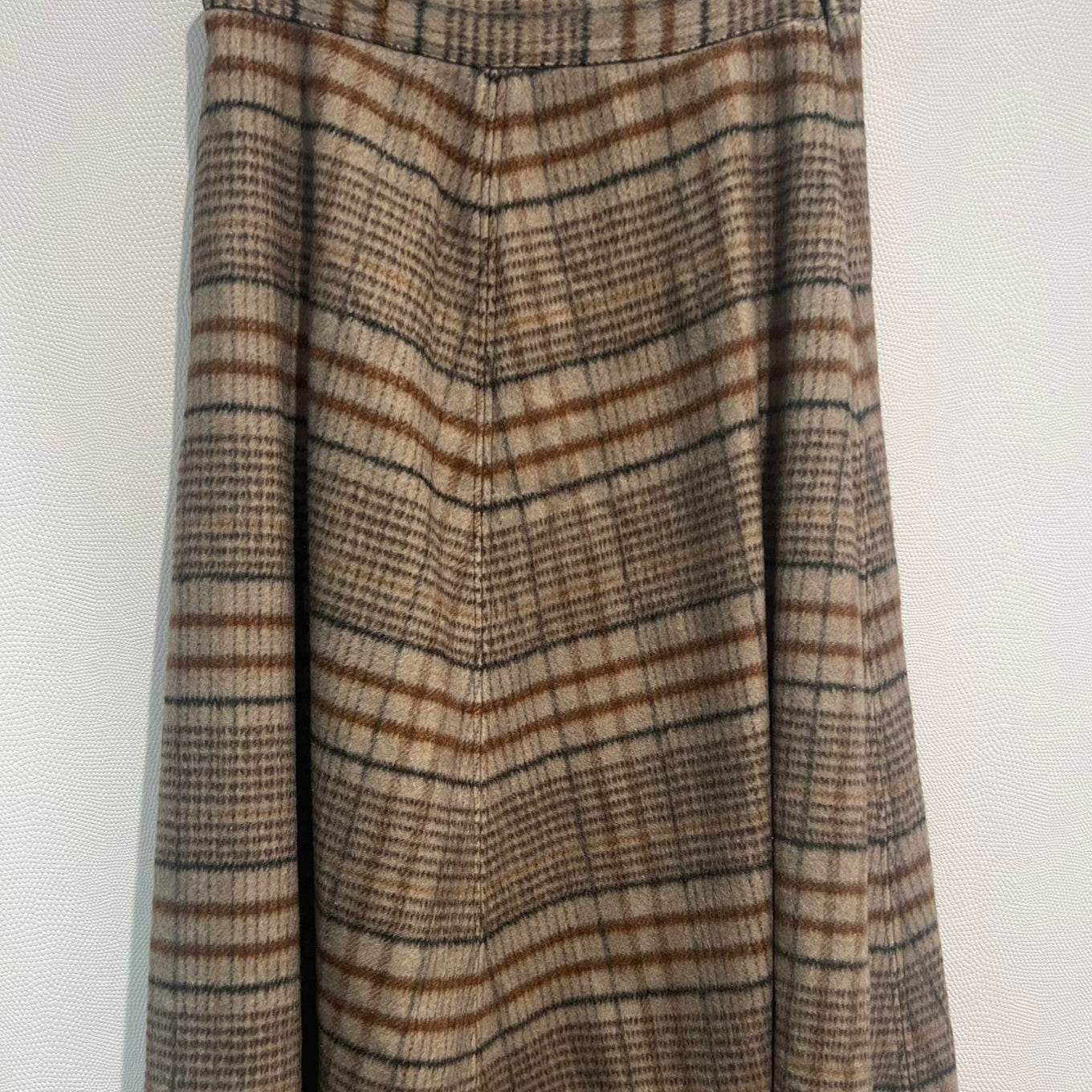 Plaid Skirt - Brown