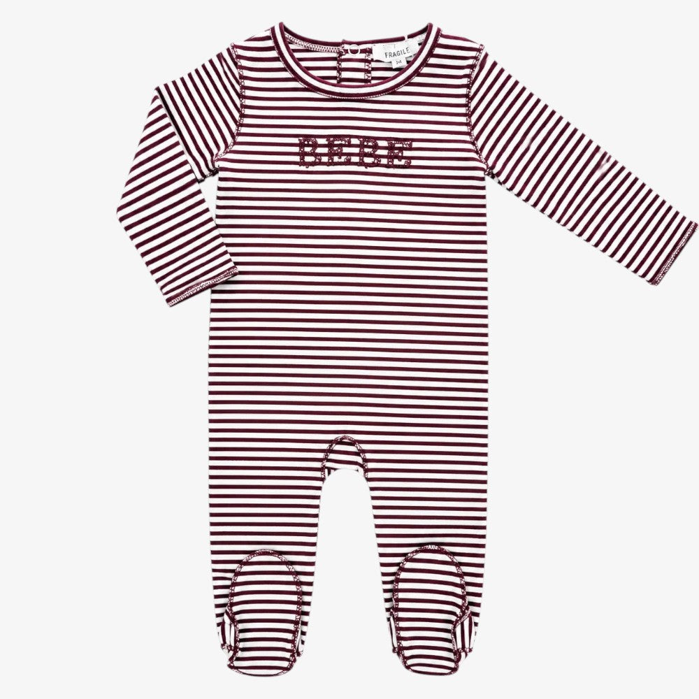 Bebe Footie - Burgundy