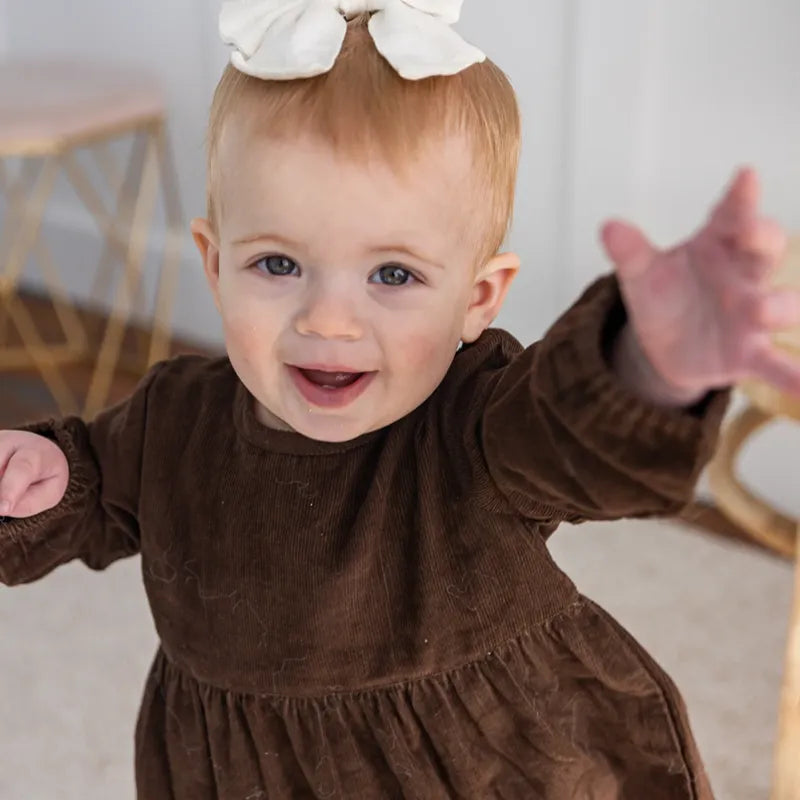 Corduroy Dress - Brown