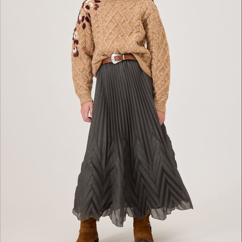 Pleat Skirt - Green