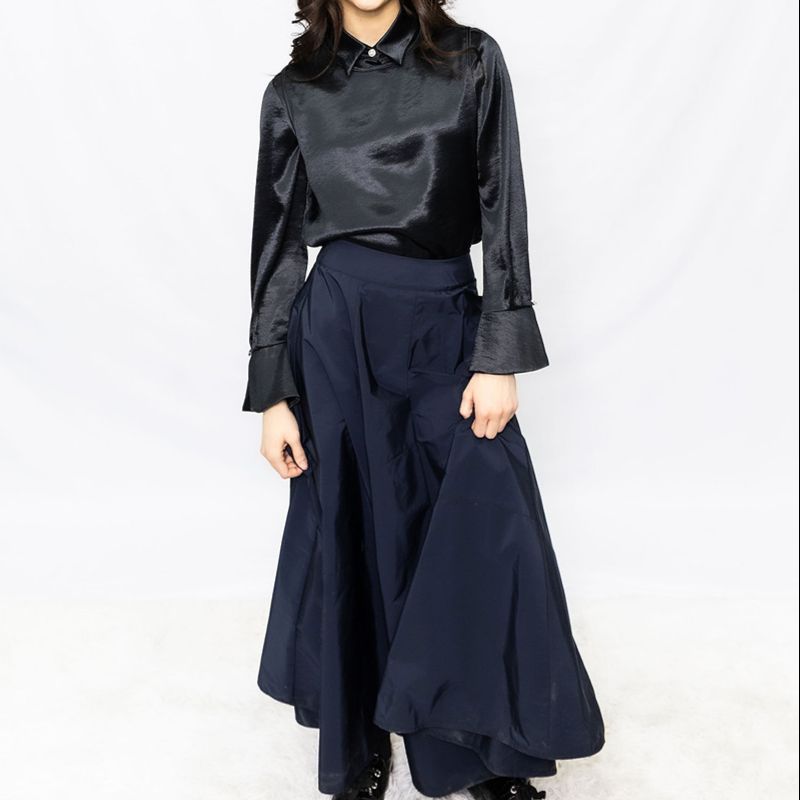 Bow Tafetta Skirt - Black