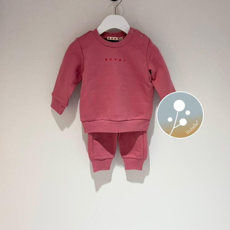 Logo Sweatshirt And Sweatpants - Pink