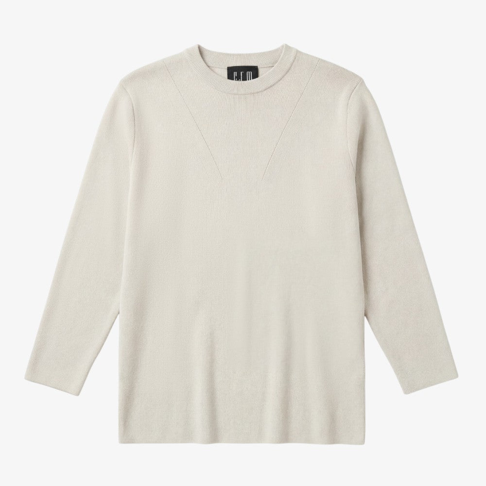 Crochet Knit Sweater - Beige