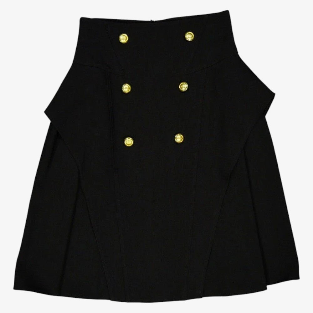 Button Skirt - Black