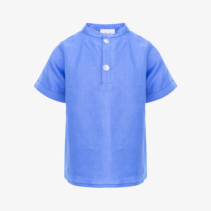 Trim Shirt And Shorts - Royal Blue&white