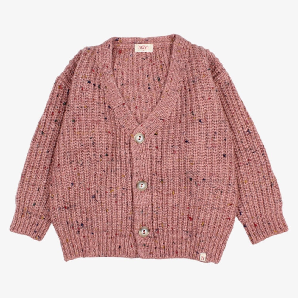 Button Cardigan - Peony