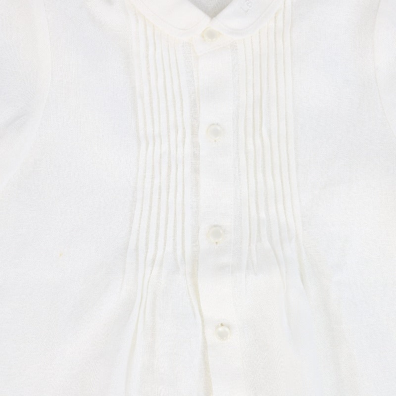Pleated Detail Shirt - White