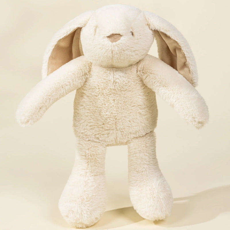 Plush Rabbit With Snuggling Blanket - Cream