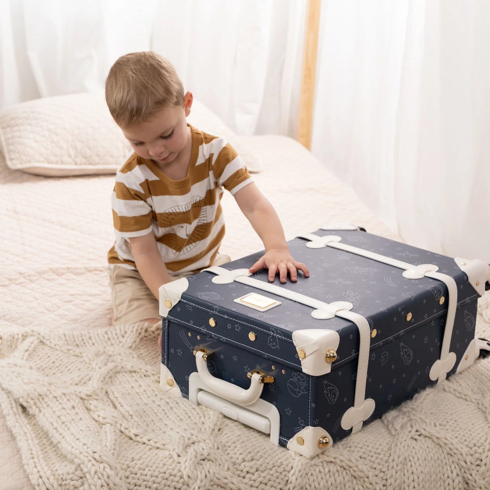 Leather Carry on Suitcase - Space