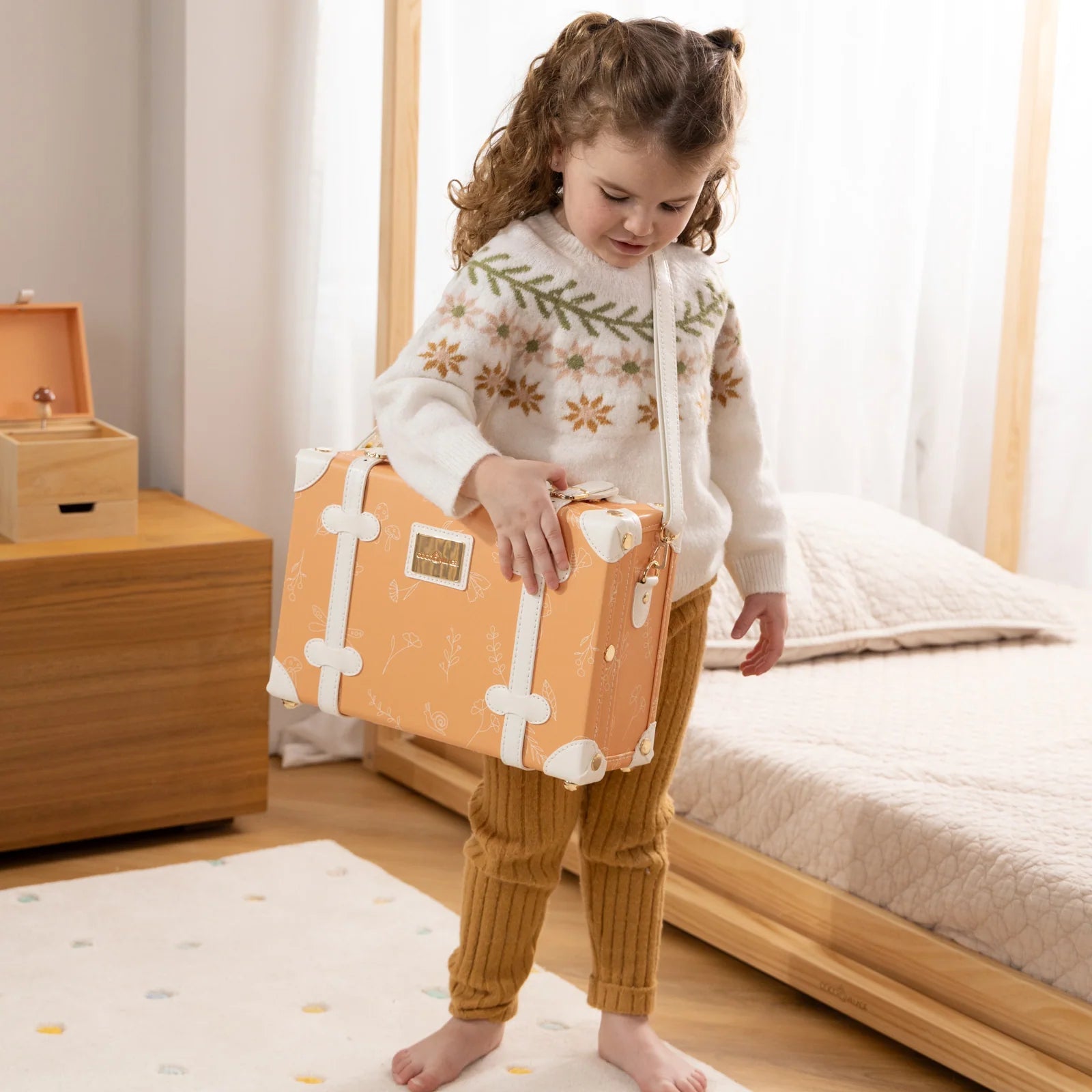 Leather Play Suitcase - Nature