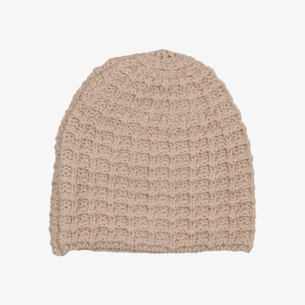 Waffle Knit Beanie - Tan