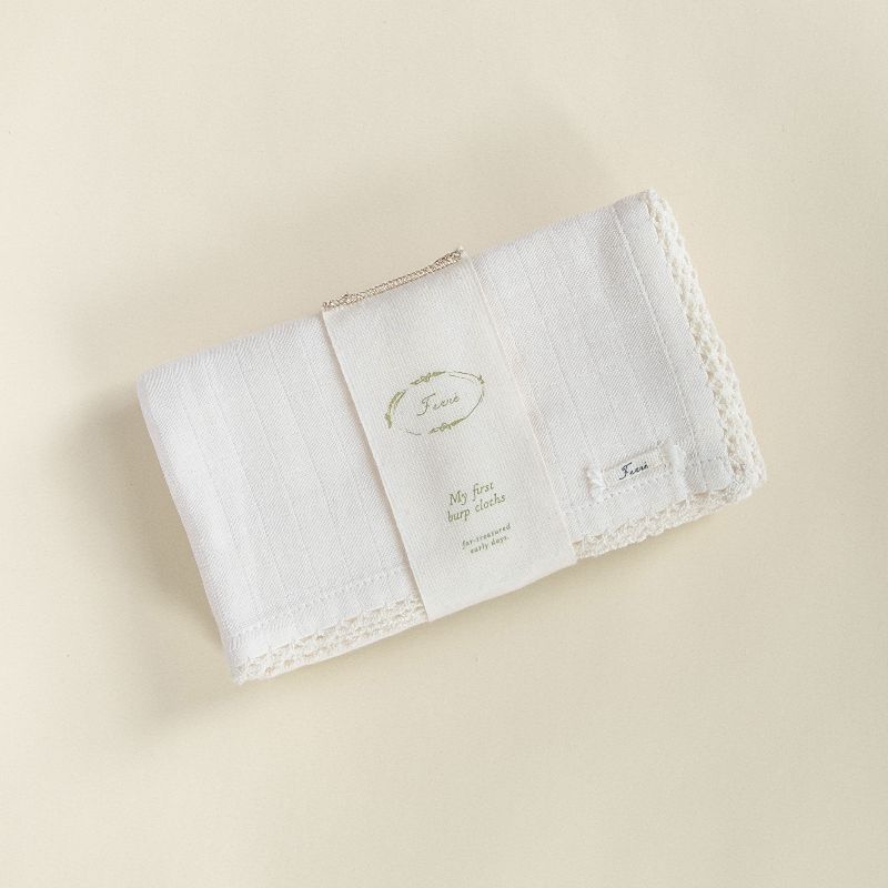 Crochet Burp Cloths - Milk