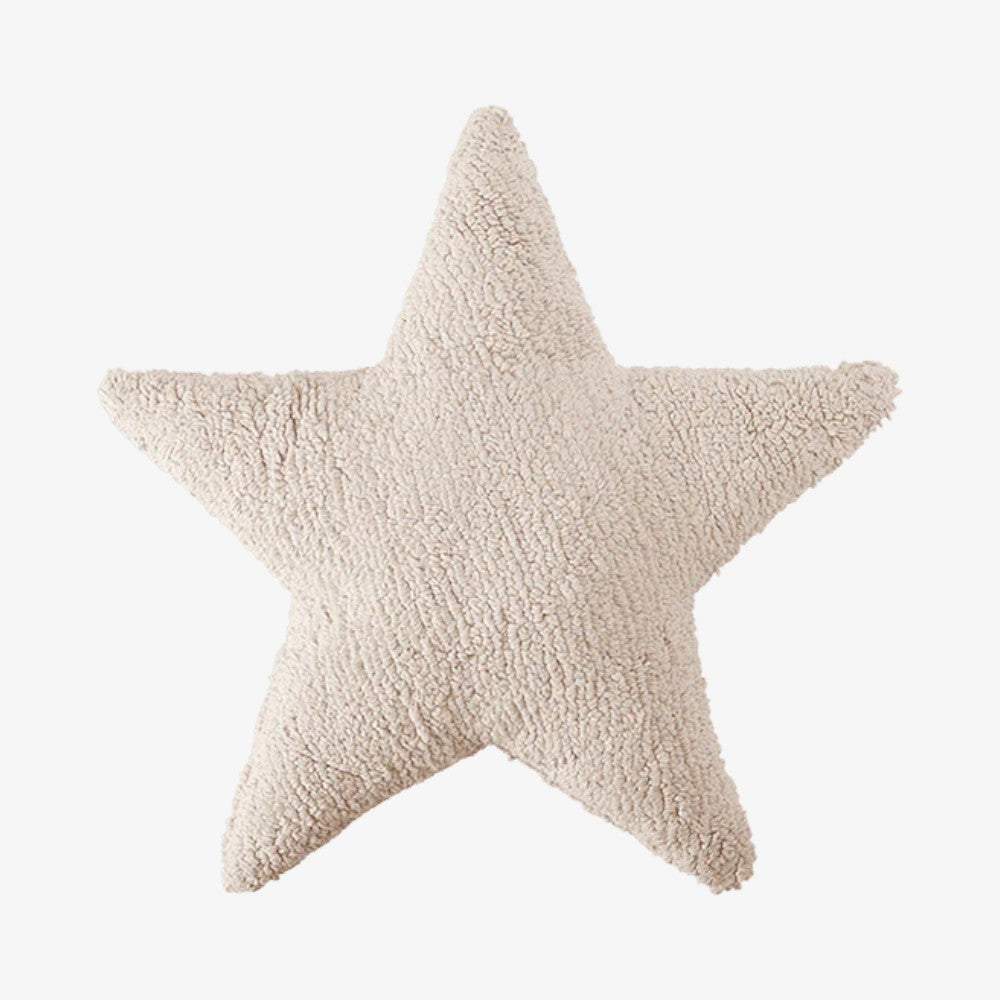 Washable Star Cushion - Beige