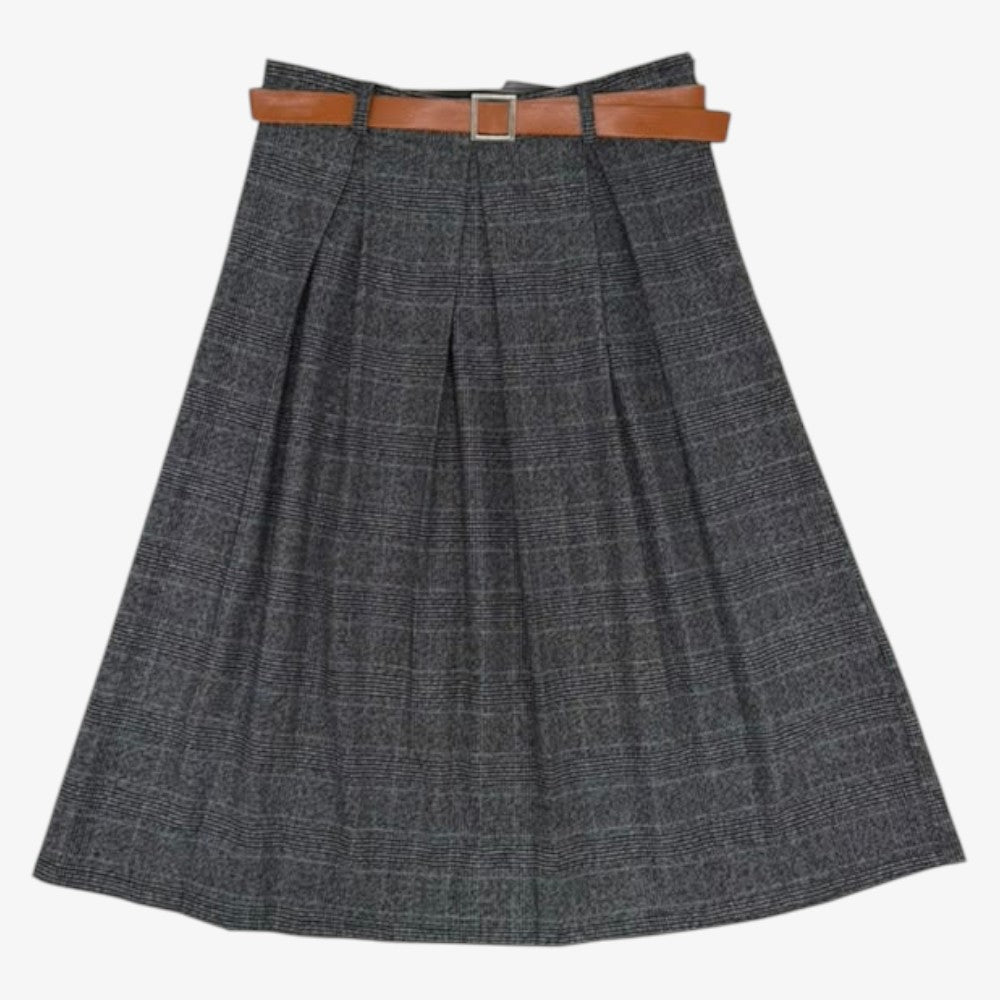 Skirt - Grey Plaid