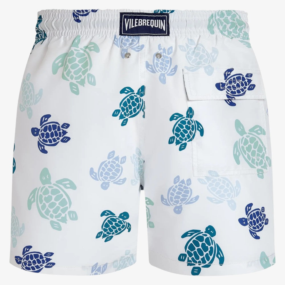 Mini Turtle Swim Shorts - White