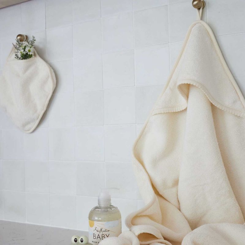 3 Pack Washcloth Set - Cream