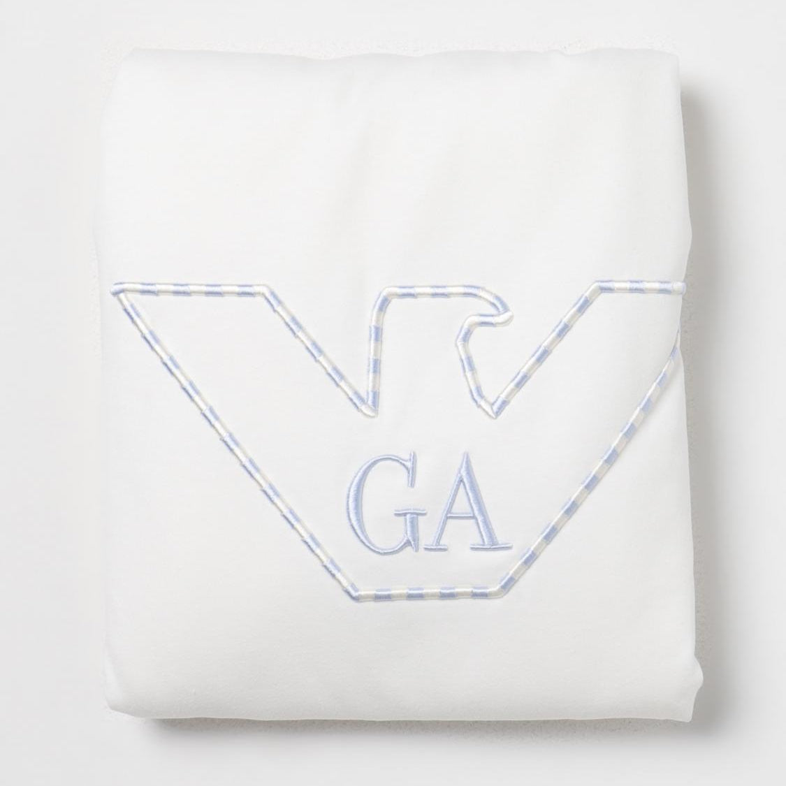 Logo Blanket - White-blue