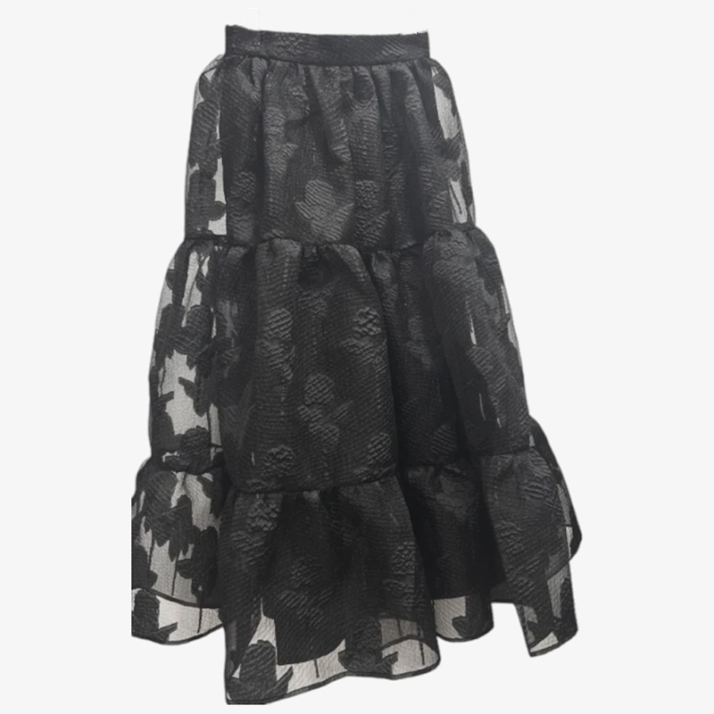 Crunch Top And Skirt - Black