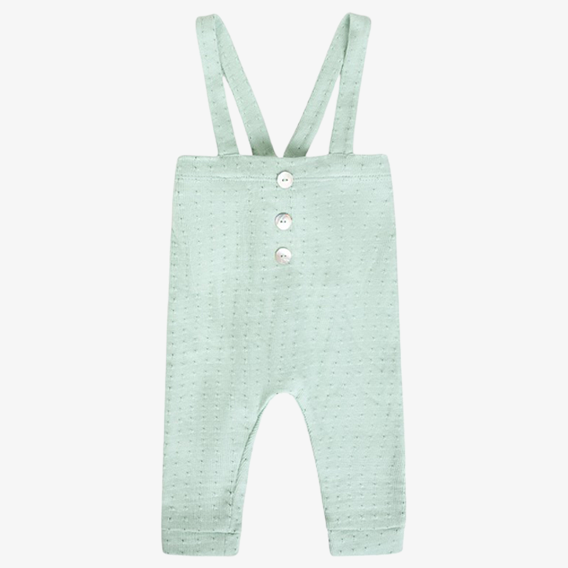 Shirt And Suspender Pants - Mint Green