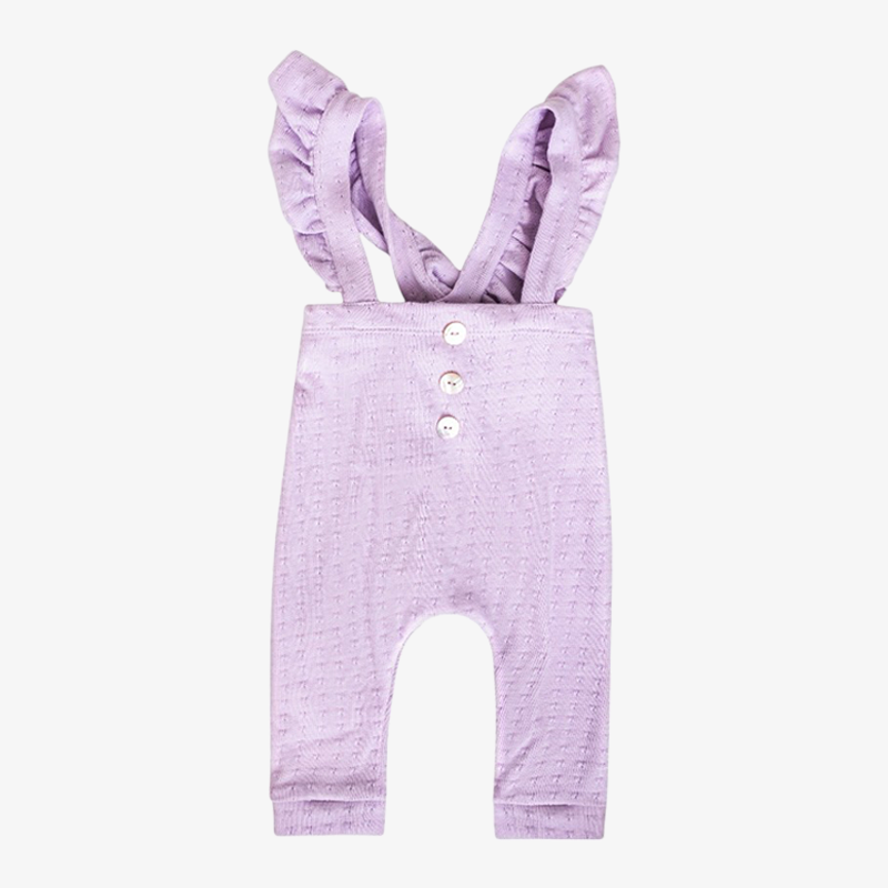 Shirt And Suspender Pants - Lavender
