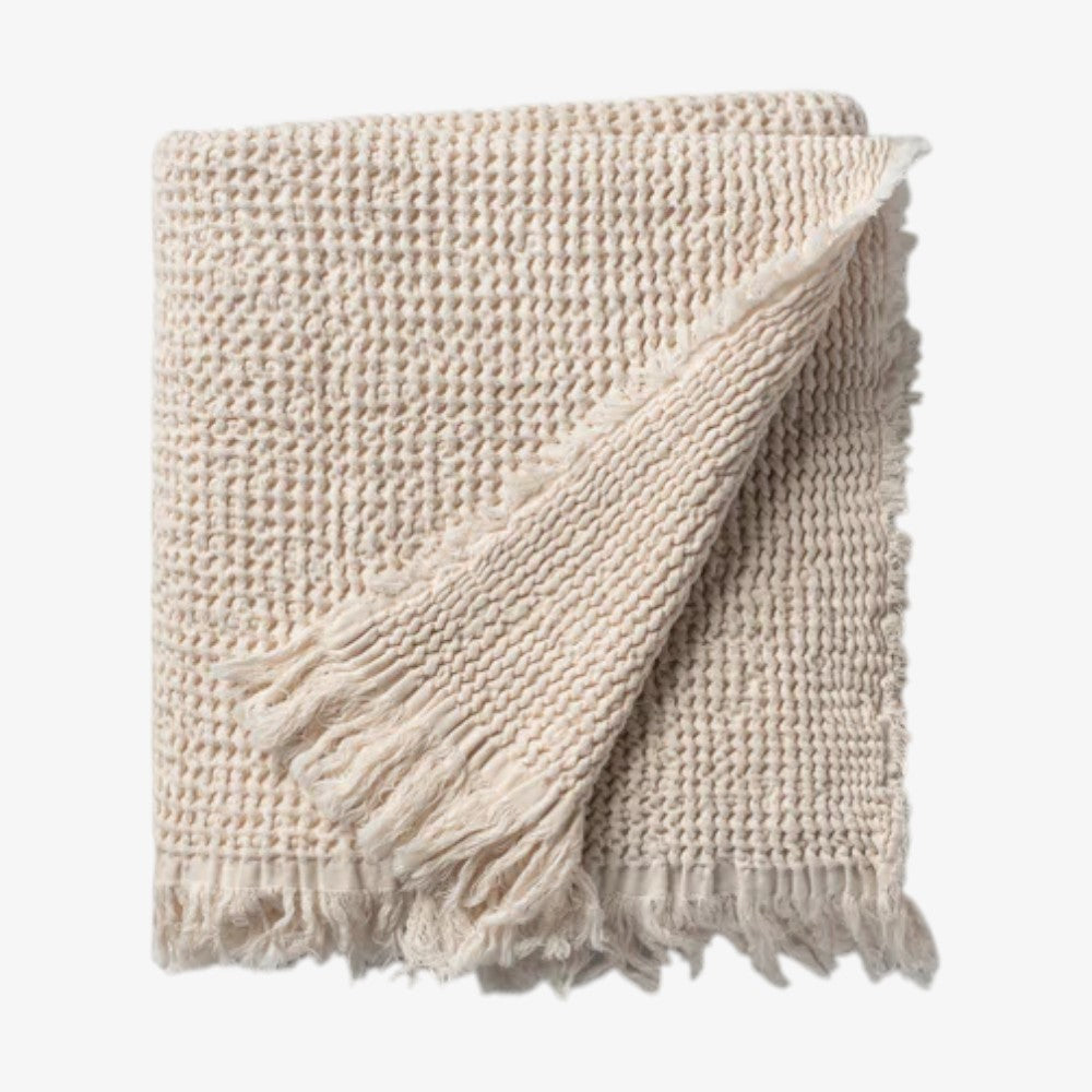 Waffle Muslin Throw - Cream