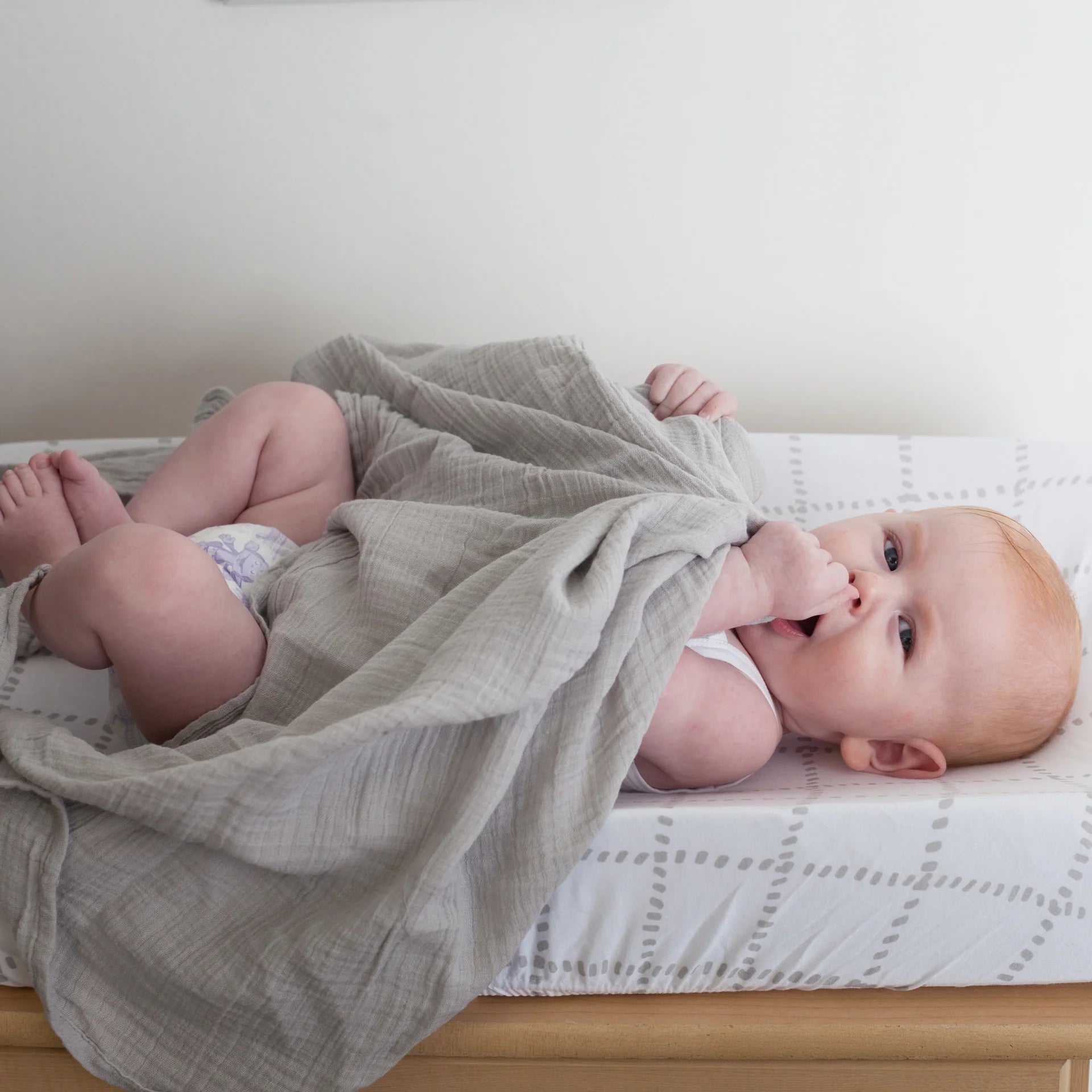 Muslin Swaddle 1 Pack - Silver Grey