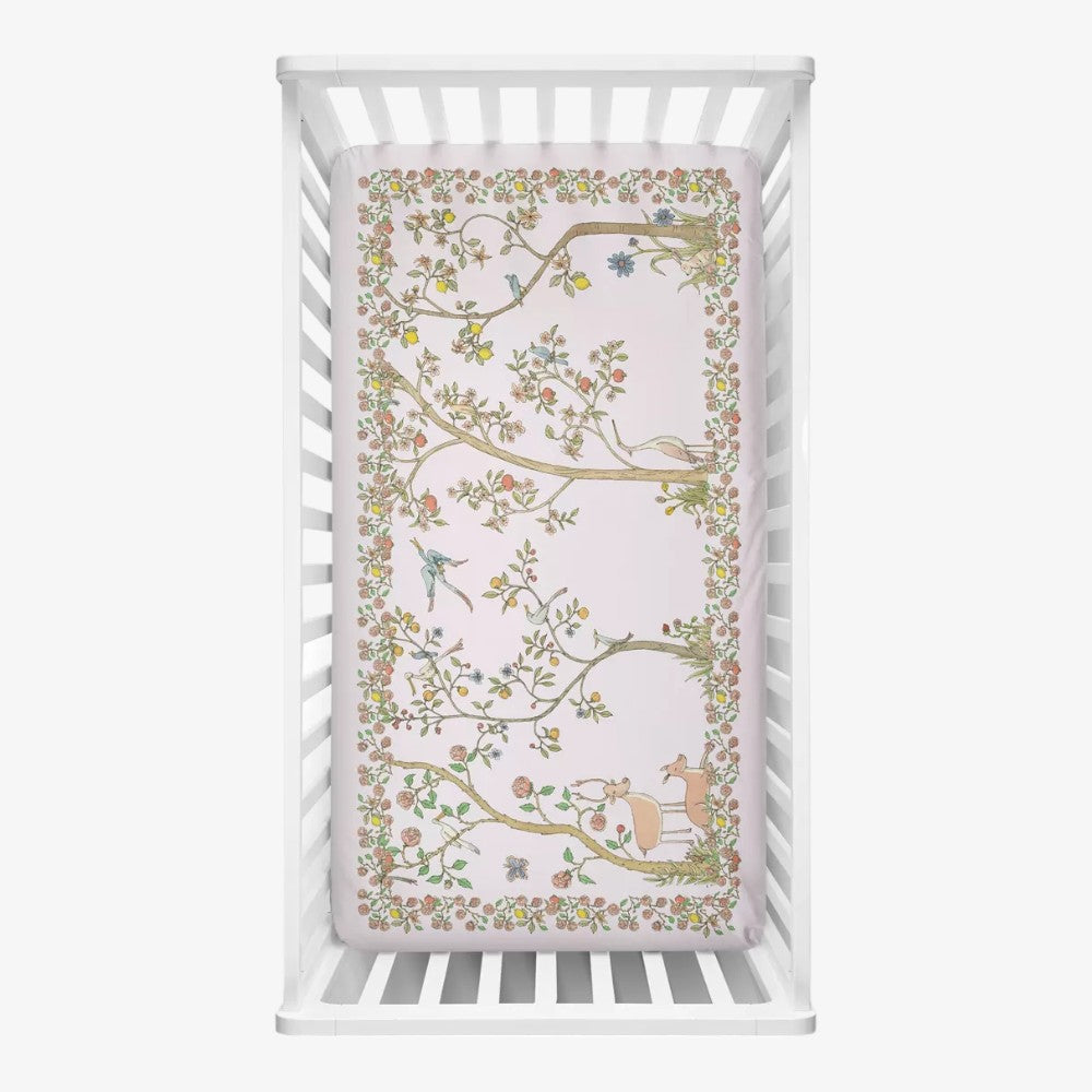 SATIN FITTED SHEET - In Bloom Rose