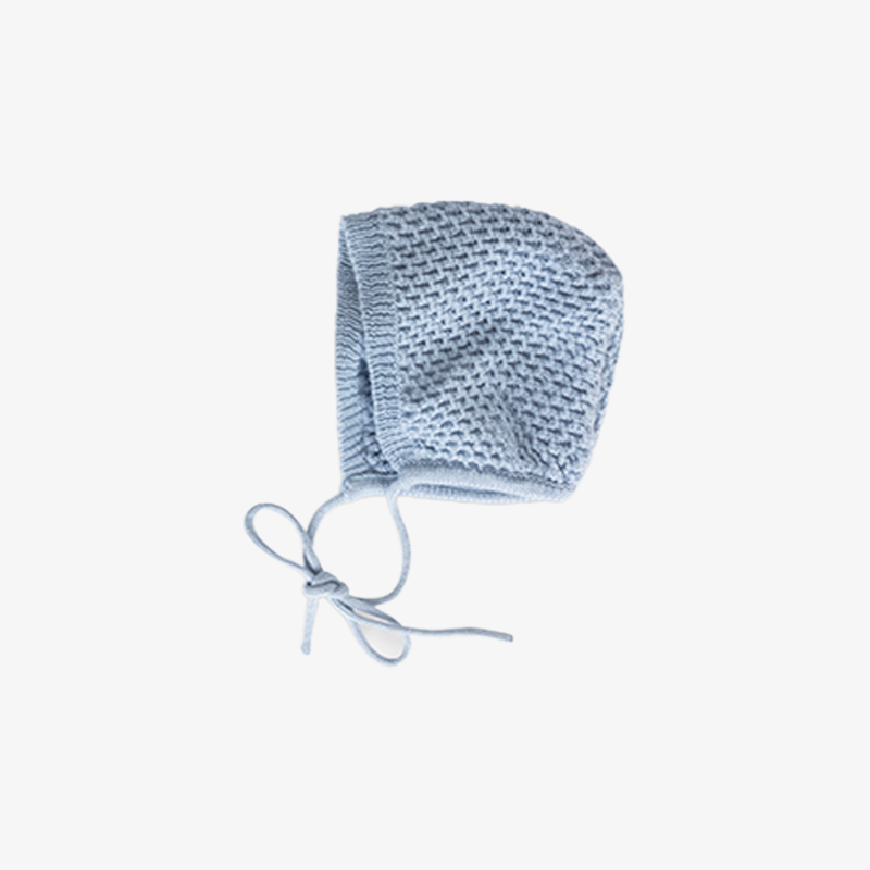 Knit Romper And Bonnet - Porcelain