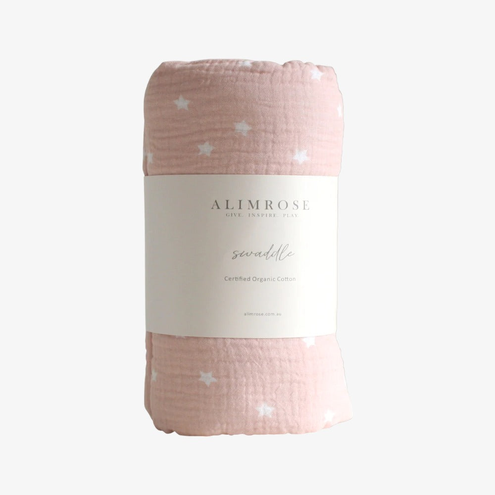 Muslin Swaddle - Starry Night Petal
