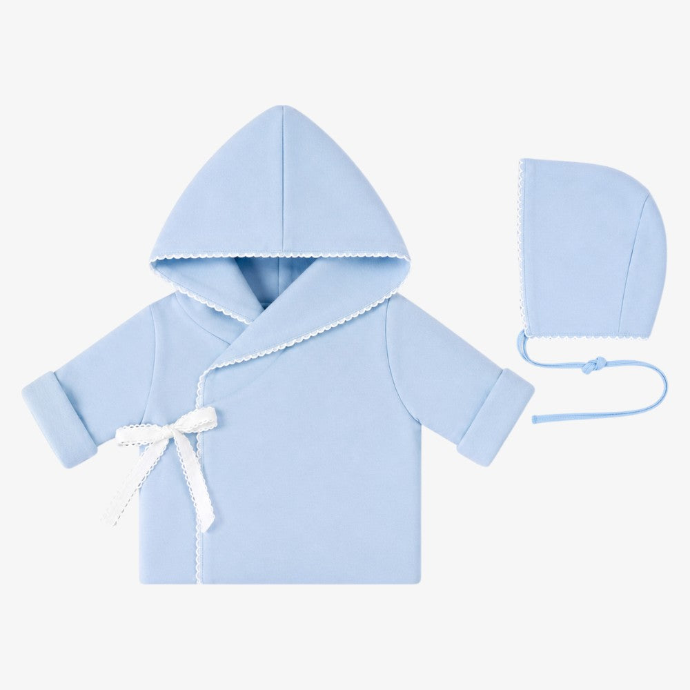 Jacket And Bonnet - Blue & White