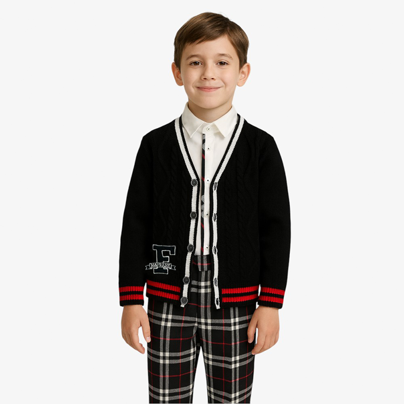 Cardigan - Black & Cream