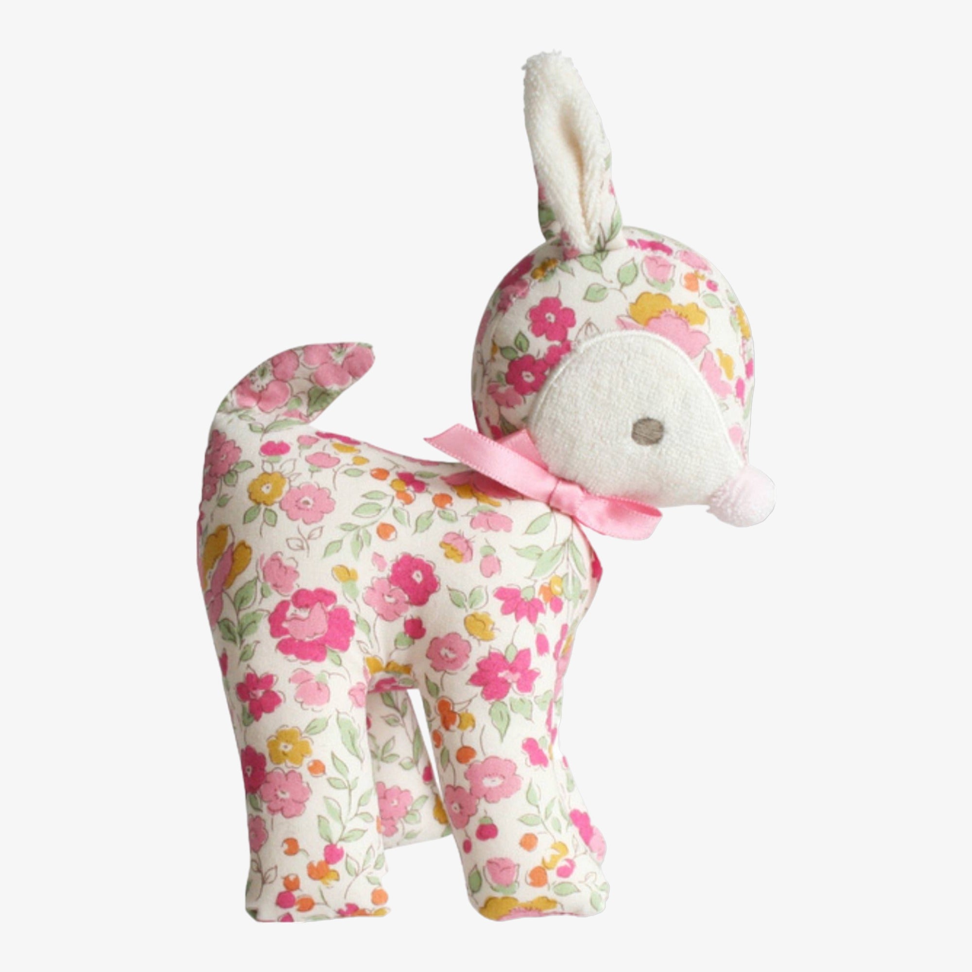 Baby Deer Rattle - Rose Garden