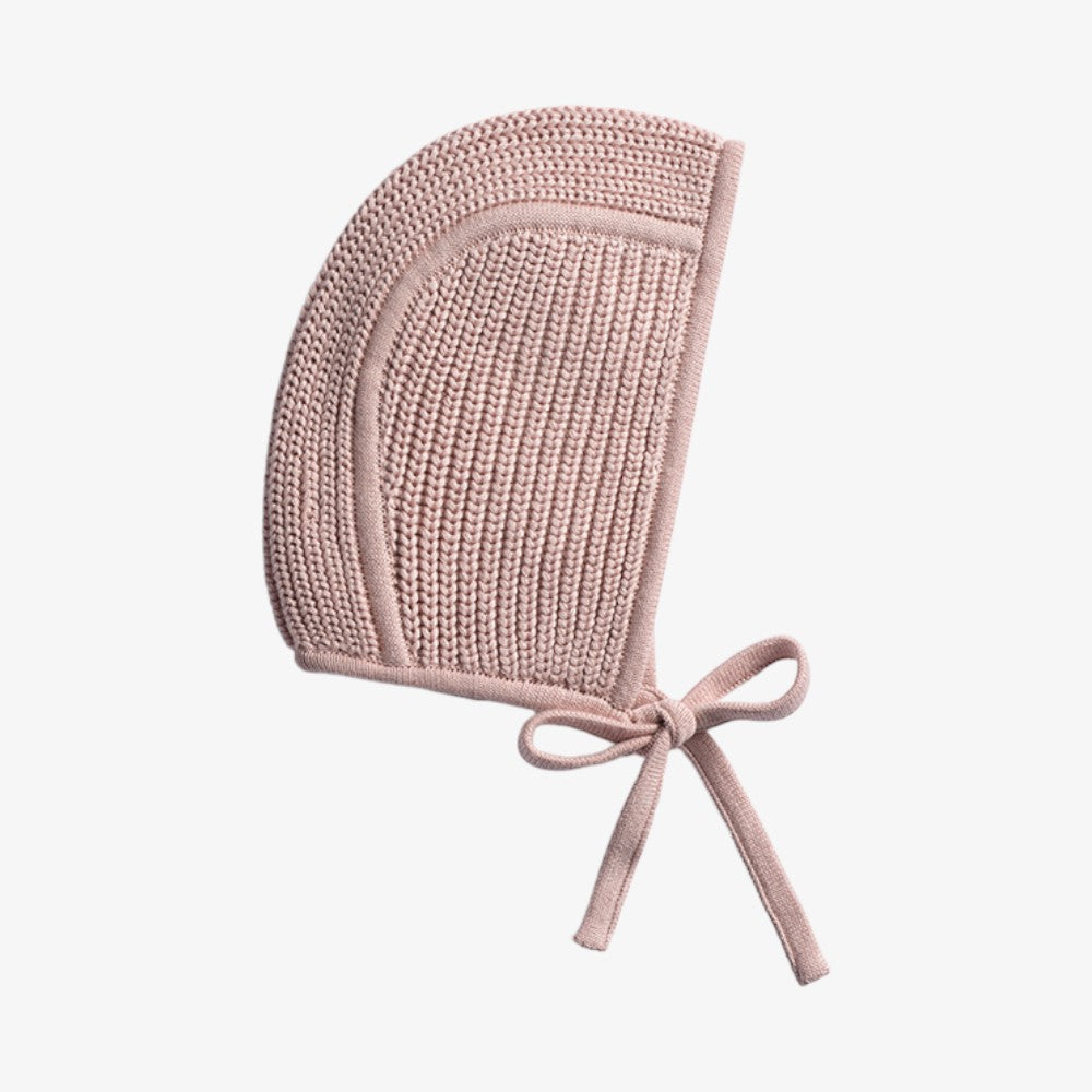 Chunky Knit Bonnet - Blush
