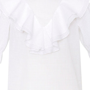 Breeze Blouse With Skirt - White
