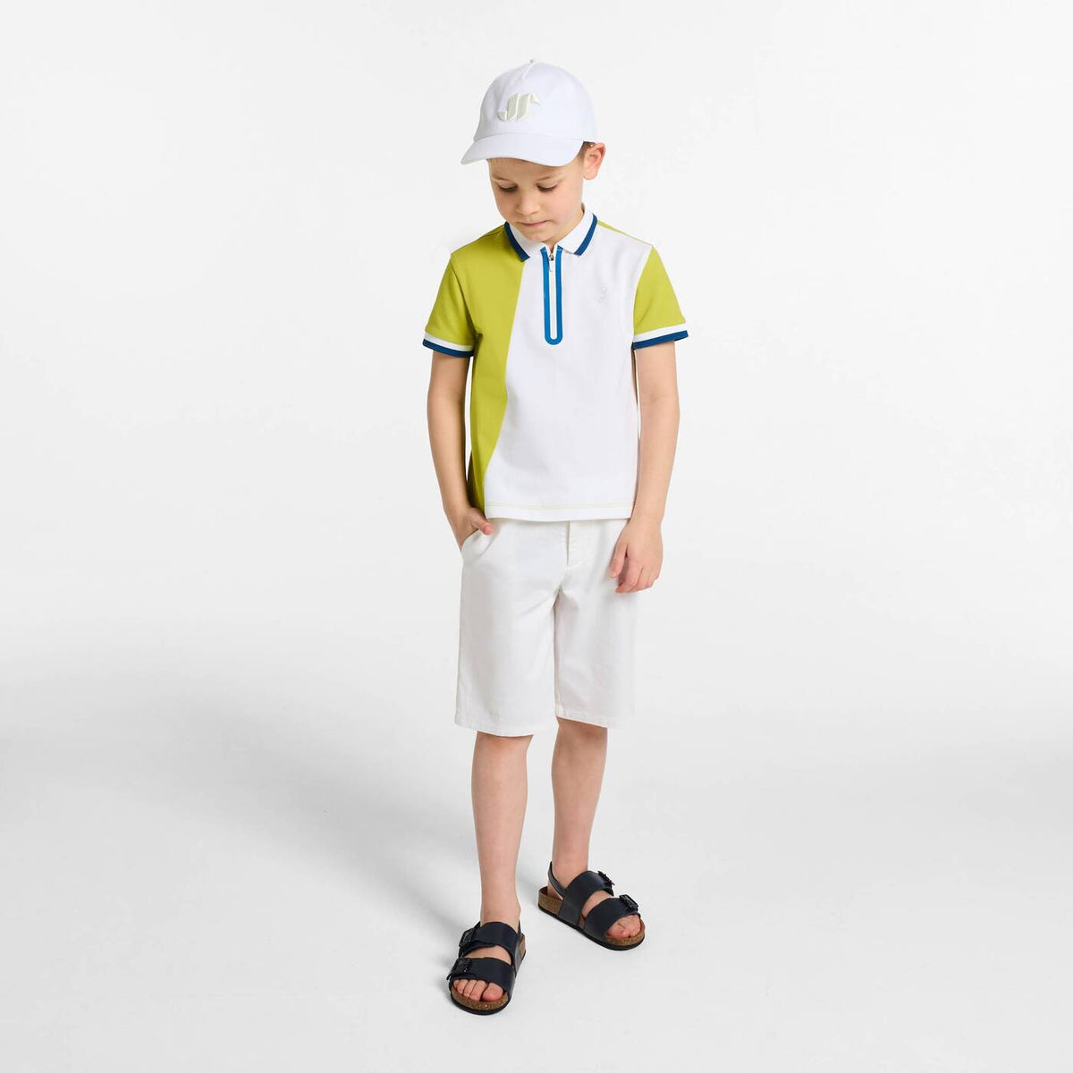 Altesse Polo - White & Green