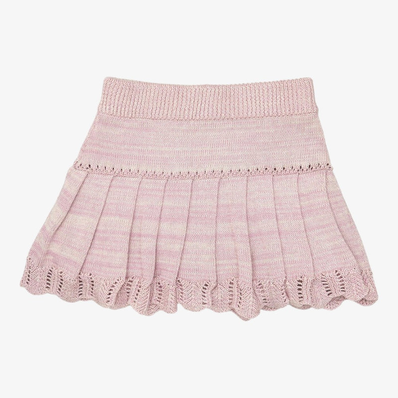 Knit Cardigan And Skirt - Pink