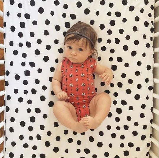 Crib Sheet 2Pack - Black-white