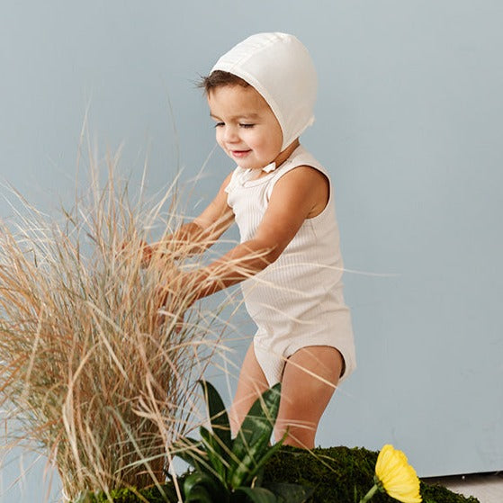 Cotton Bonnet - Ivory
