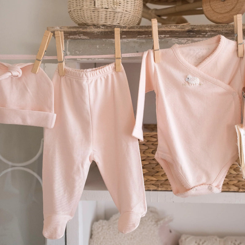 Embroidered Bundle Set - Lamb & Pink