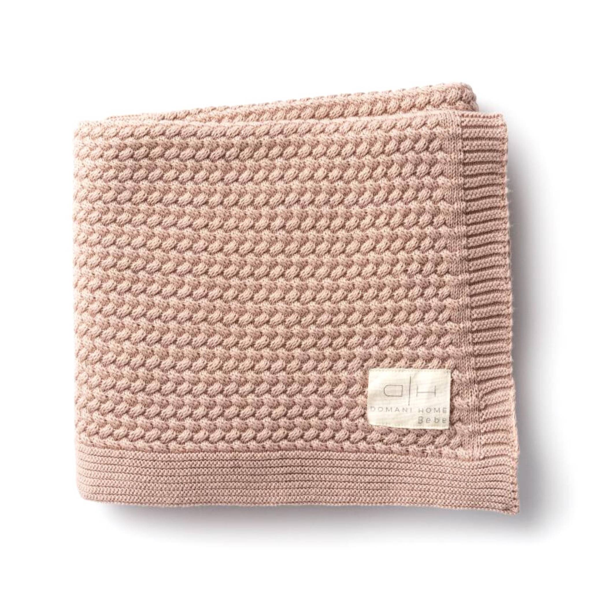 Herringbone Blanket - Blush