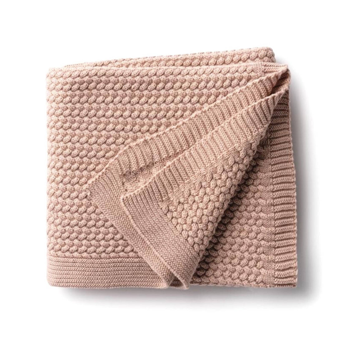 Herringbone Blanket - Blush