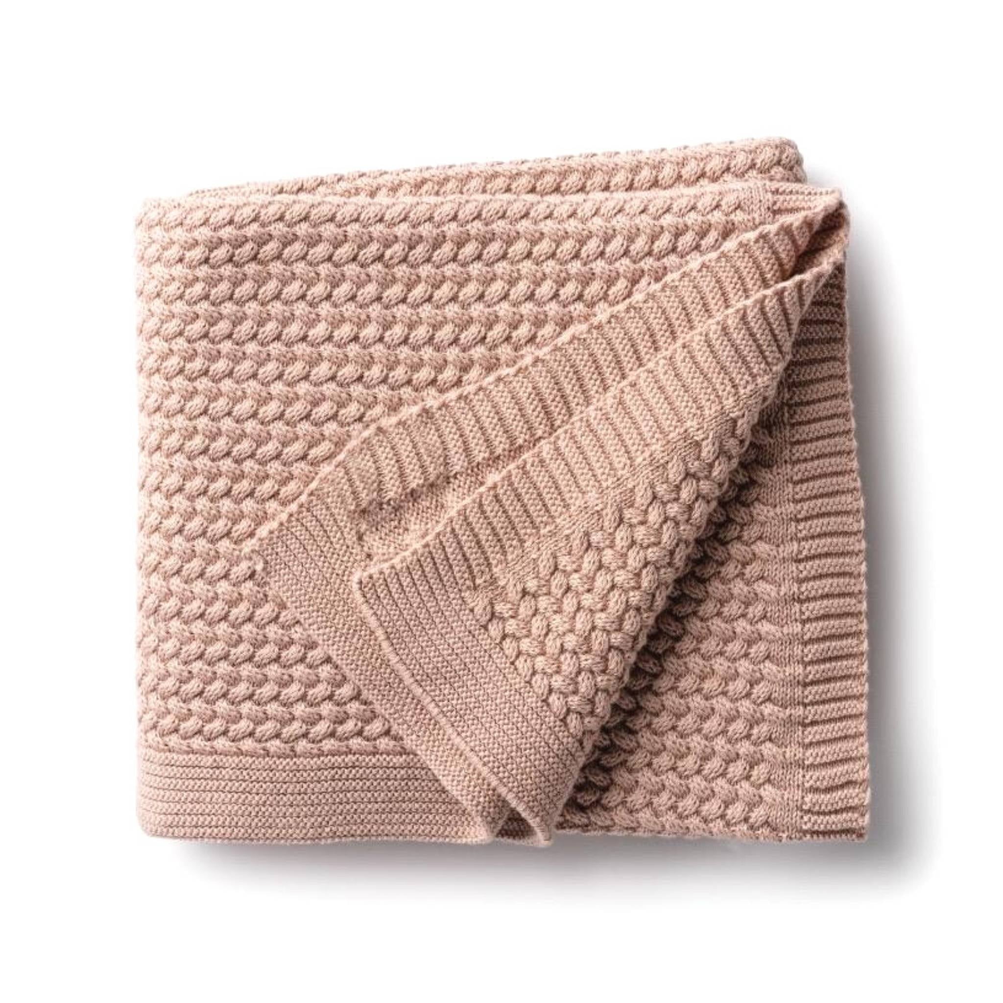 Herringbone Blanket - Blush