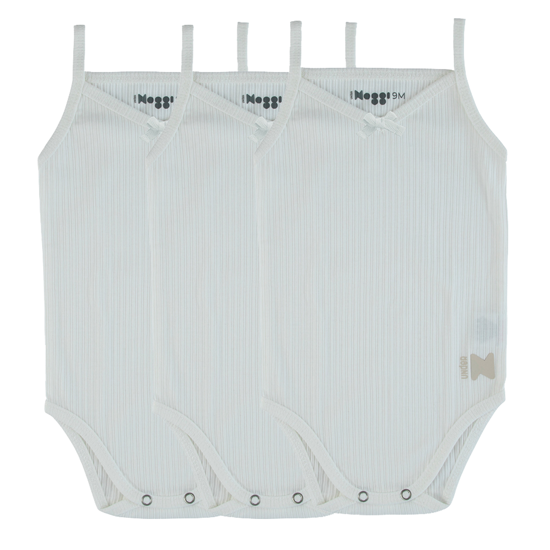 3Pk Ribbed Bodysuits - White Girl
