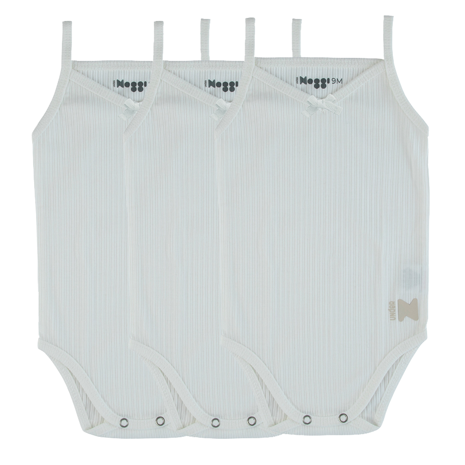 3Pk Ribbed Bodysuits - White Girl