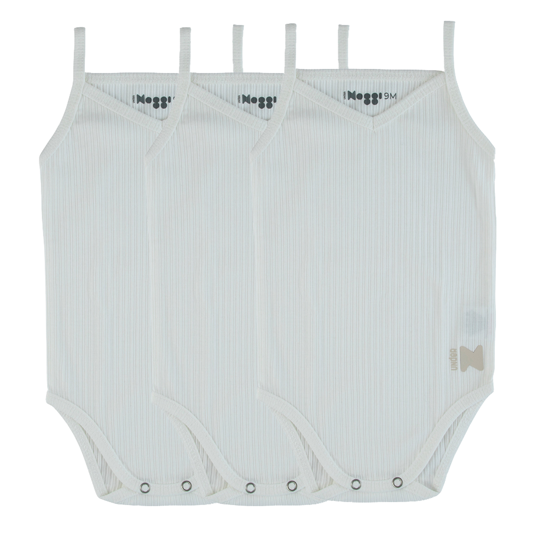 3Pk Ribbed Bodysuits - White Boy