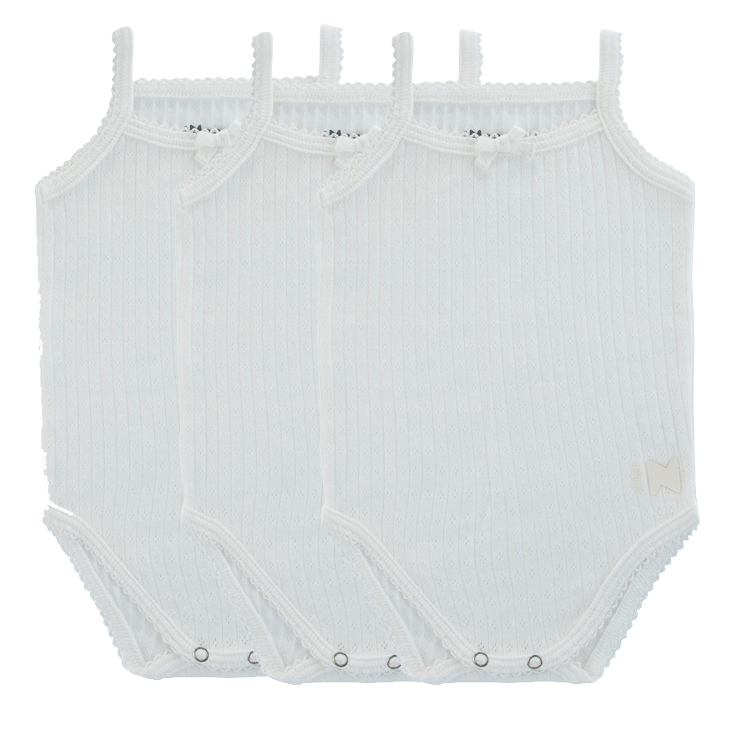 3Pk Pointelle Bodysuits - White Girl