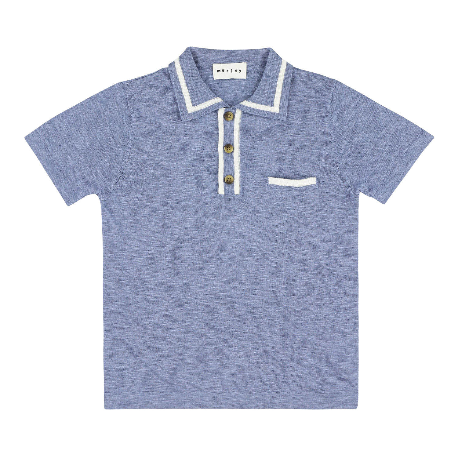 Morley Pako Knitted Polo - Steel