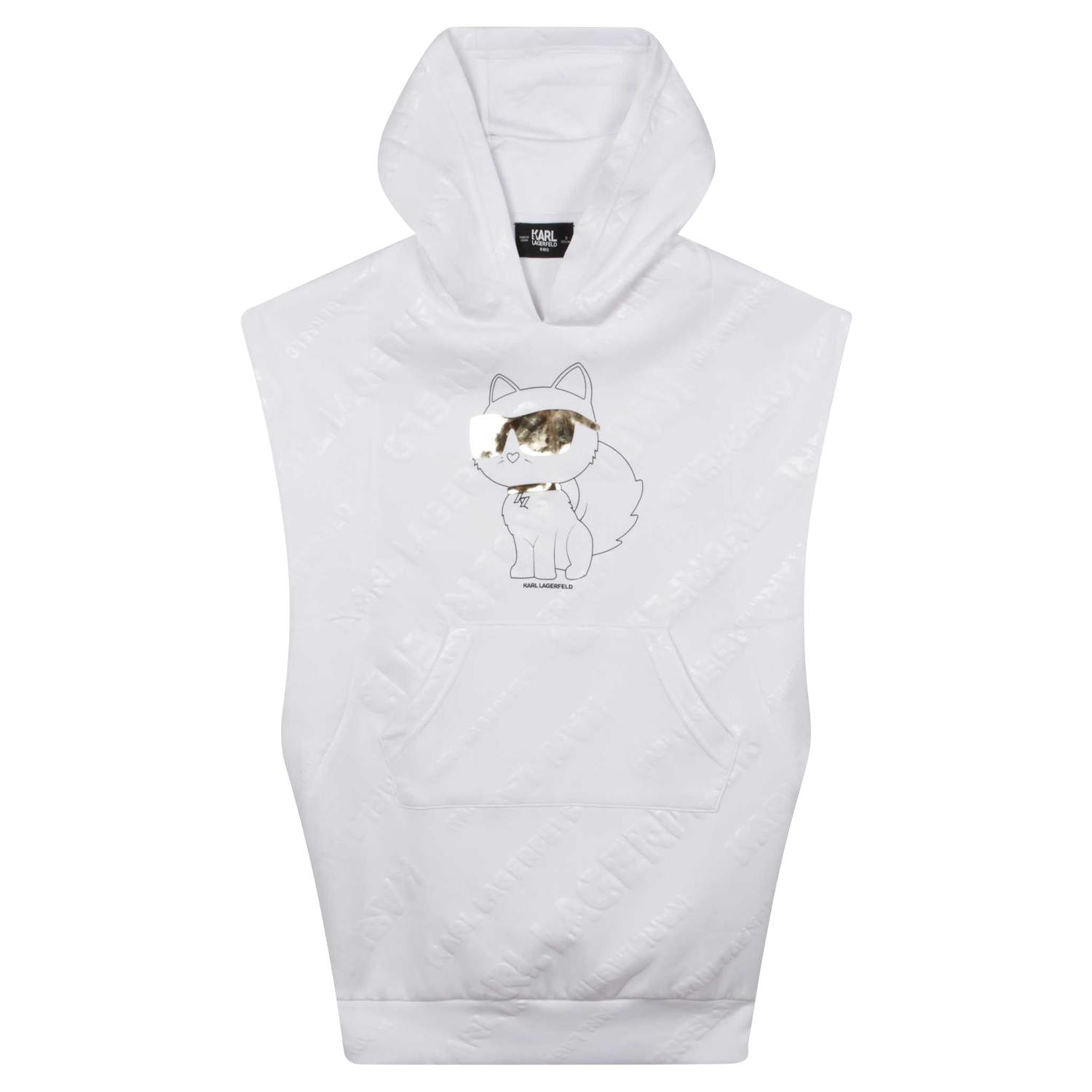 Karl Lagerfeld Hooded Dress With Logo - White