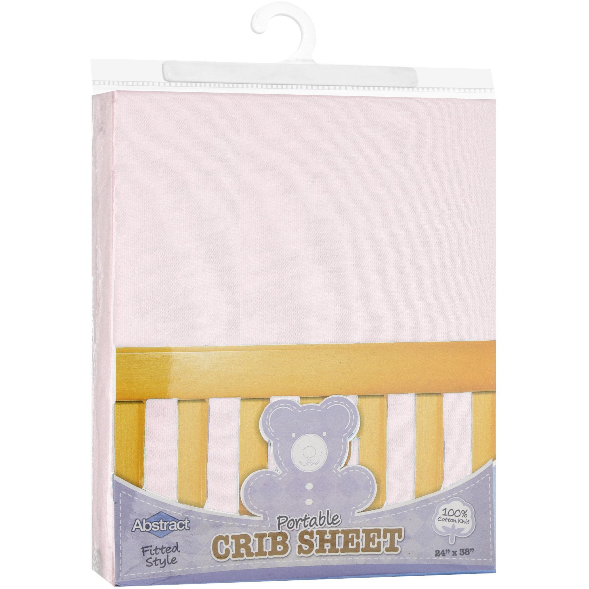 Portable Crib Sheet - Pink